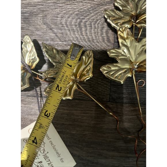 Vintage Home Interiors Wall Art Gold-tone Metal Leaves Vines 1970 Set Of 3 - Picture 7 of 7